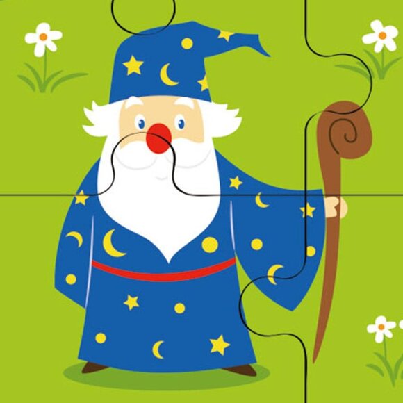 VIGA 16 Pcs Flat Wooden Puzzle w/Tray -Fairy Tale Knights New Sealed For Age 2+ - Picture 7 of 15